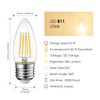 LVWIT B11 LED Filament Bulb E26 Candelabra Base 4.5W(60W Equivalent),