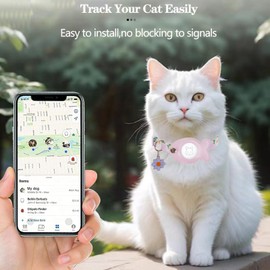 Breakaway Cat Collar, 8-12 in Adjustable Buckle Kitten Collars with Bells & Flower Pendants for Small Pet (Purple)