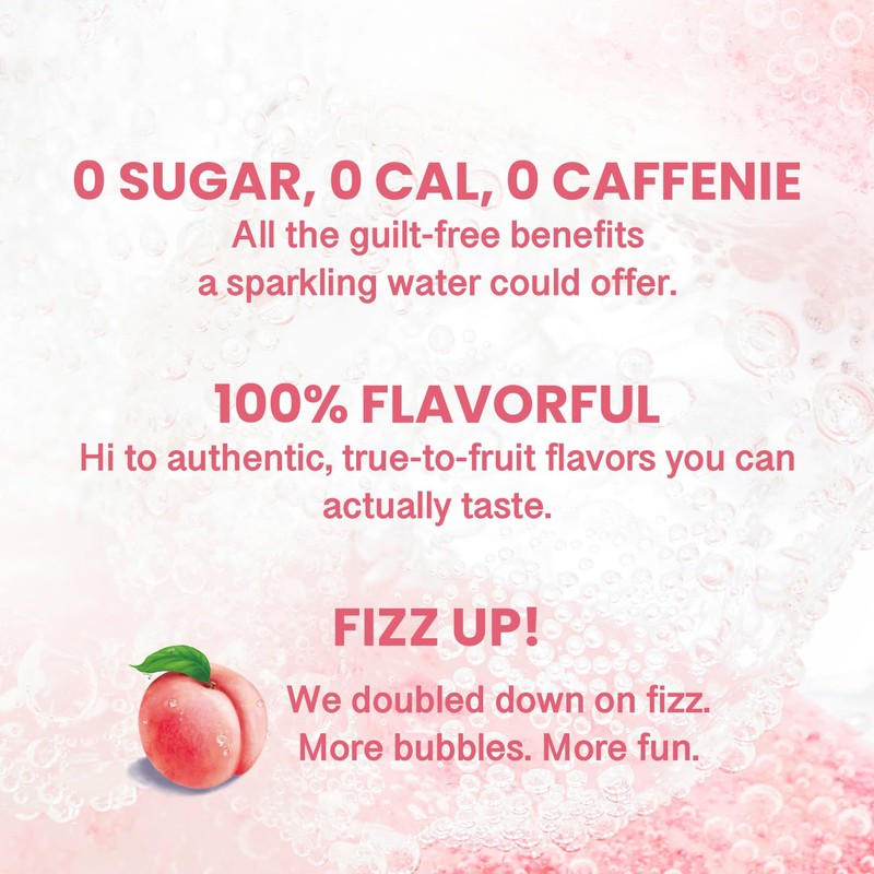 CHI FOREST Sparkling Water Beverage, Peach & Grape drinks, Zero