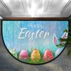 cfpolar Easter Half Round Door Mat - Rabbit Ear Semicircle