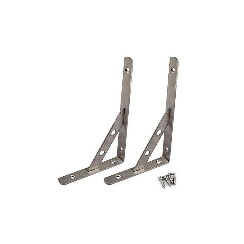 200x140mm Heavy Duty Shelf Brackets Removable Stainless Steel Triangle Shelf