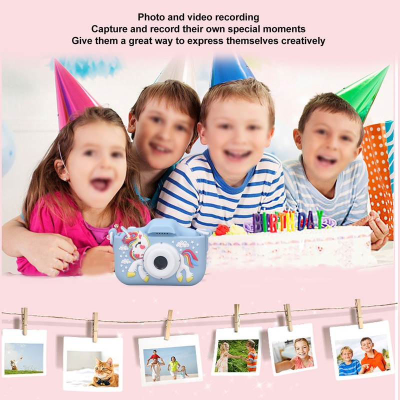 Kids Camera Toys Digital Photo Video Recording Camcorder Cute Cartoon