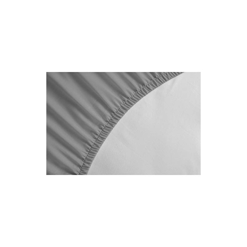 HOME LINGE PASSION, Light Grey Fitted Sheet 160 x 200