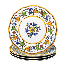 Le Cadeaux Melamine 11 inch Dinner Plate Set of 4, Capri
