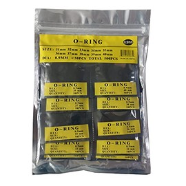 LLF Watch O-Ring Kit Rubber Washer Seals Assortment Set Watch Back Gasket Waterproof Simple Seal Washers Set Rubber Seal Washers (0.9MM(31-40MM))