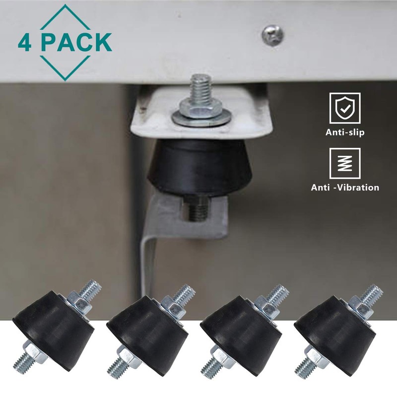 Daisypower Air Conditioner Rubber Anti-Vibration Mounts Pad, Shock Absorbing Isolator