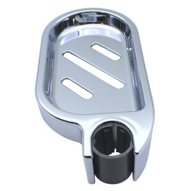 KEABATH Shower rail soap holder dish fit with 22mm shower rail, shower soap tray clip on for Bathroom shower pole soap holder fit with 22mm Shower Round rail pole