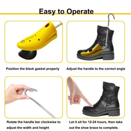 ElsaHomes Shoe Boot Stretcher Men Women,2 Pack Adjustable Shoe Boot Stretchers for Cowboy Boots Stretch Width Height for Men's/Women's Wide Thick Feet, Shoe Boot Expander for Size 7.5-13