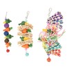 3pcs Parrot Chew Toys Weave Carrot Corn Rattan Balls Shredded