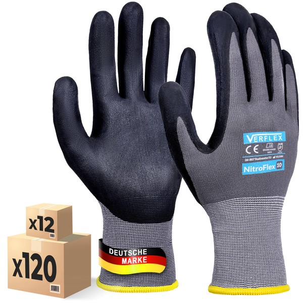 MK-Glove Men's Work Gloves Made of Nylon Knitted Fabric (6