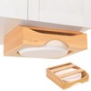 CKIU 10-inch Paper Plate Dispenser Under Cabinet, Bamboo Paper Plate