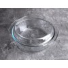 HUSANMP Round Tempered Glass Casserole Dish with Lid, Glass Casserole
