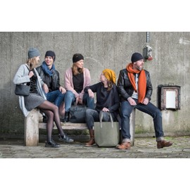 Knit Factory - Joy Headband - Knitted Women's Headband - Ear Warmers with Wool - High Quality - Black