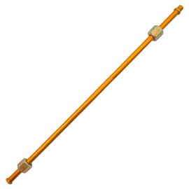 QINGSHENG 1Pcs 400mm Aluminum Air Compressor Exhaust Pipe,6mm Pipe Diameter Air Compressor Exhaust Tube Replacement Air Pipe Oil Pump Spare Parts(One End Punch,One End Flared Mouth), Brass Tone