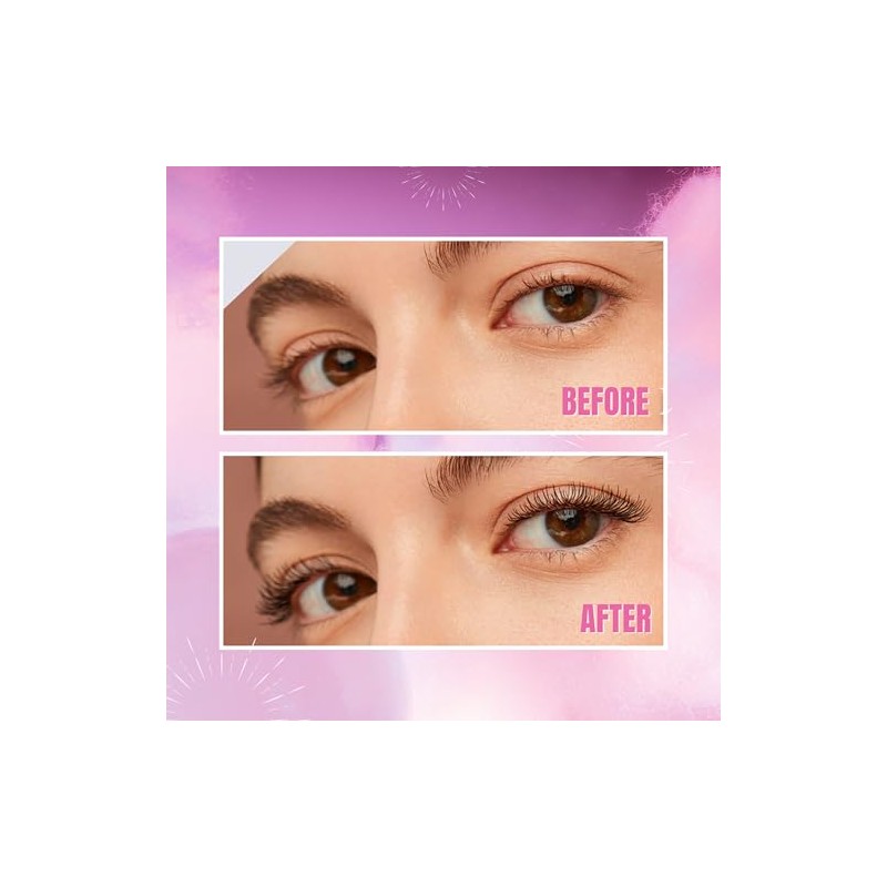 Máscara de pestañas de fibra de seda 4D, alargadora y