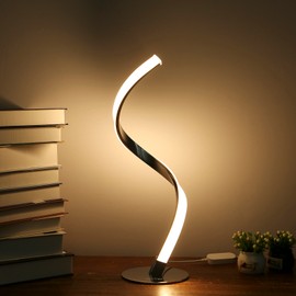 Tomshine Spiral LED Table Light Dimmable 3 Lighting Colors Bedside Desk Lamp Nightstand Lamp for Bedroom Living Room Office