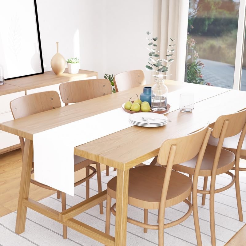 Encasa Table Runner Size 32x183 cm | Cotton Canvas Fabric