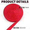 Nylon Webbing Straps 1 inch 50 Yards 25mm Red Heavy