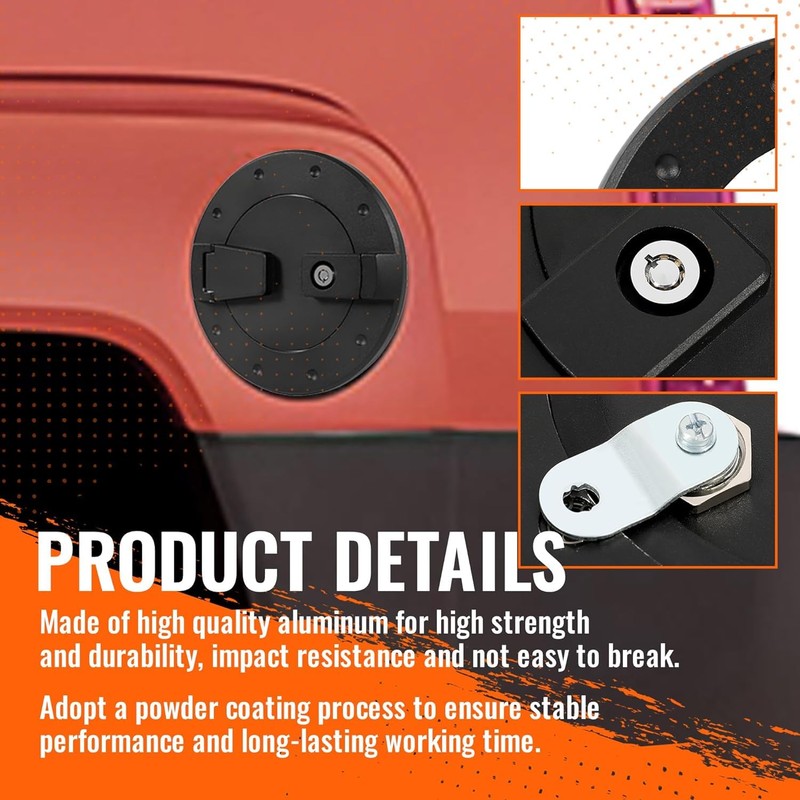 HECASA Locking Fuel Door Compatible with 2003-2009 Hummer H2 SUV