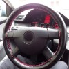 CHUSYYRAY 15" Steering Wheel Cover Genuine Leather for Chevy Silverado