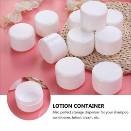 Healifty 10pcs blindfold plastic jar pp powder travel container powder white 2oz Sealed jar PP Cosmetics Jars round can container plastic jewels make up storage tank round box Tealight