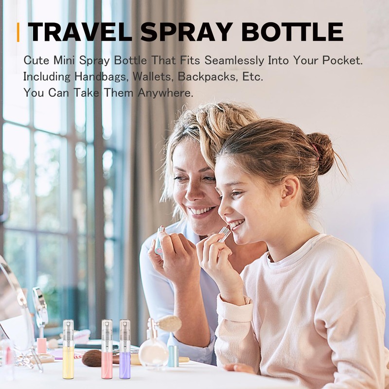 Csdtylh Mini Spray Bottle 5ml, Refillable Glass Spray Bottle, Glass