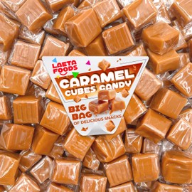 Caramel Cubes Candy, Chewy Individually Wrapped Squares (5 Pound Bulk Pack)