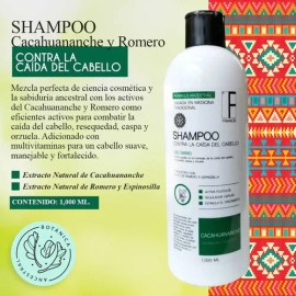 3 Pack Shampoo Anticaída De Cacahuananche Y Romero                                                                                                    
