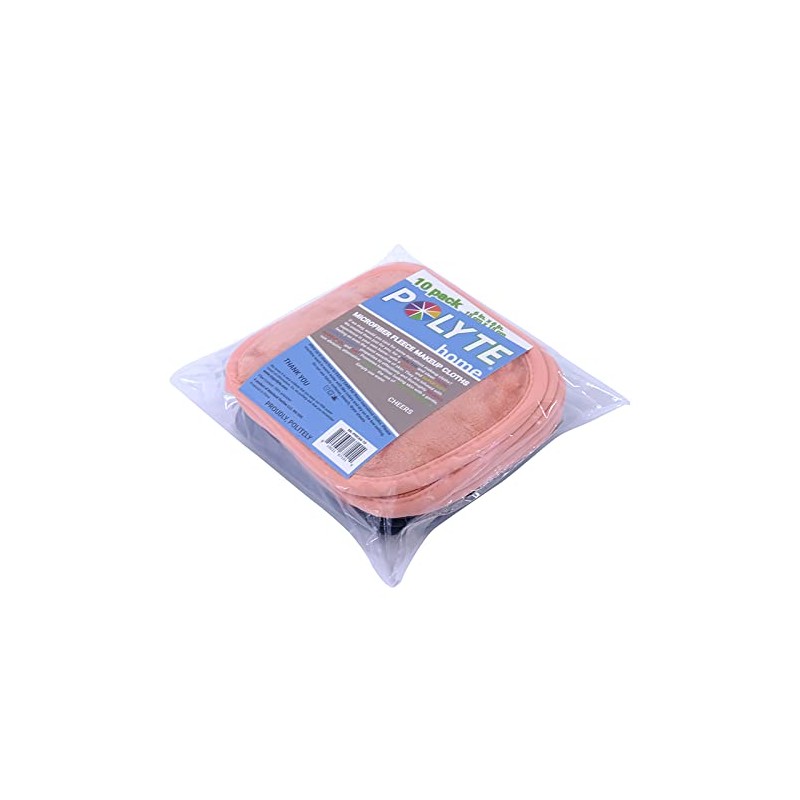 POLYTE Paño Desmaquillante Facial de Microfibra, 15.2x15.2 cm, 10 Pzas