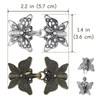 Butterfly Toggle Button, 4 Pairs, Vintage
