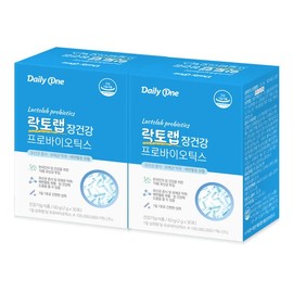 Daily One 데일리원 락토랩 장건강 프로바이오틱스 유산균 보장균 1억 CFU 2g X 30포 2통 Daily One Lactolab Digestive Health Probiotics 100 Million CFU 2g X 30 Packs 2 Bottles