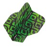 RED DRAGON Hardcore Radical Black & Green Dart Flights -