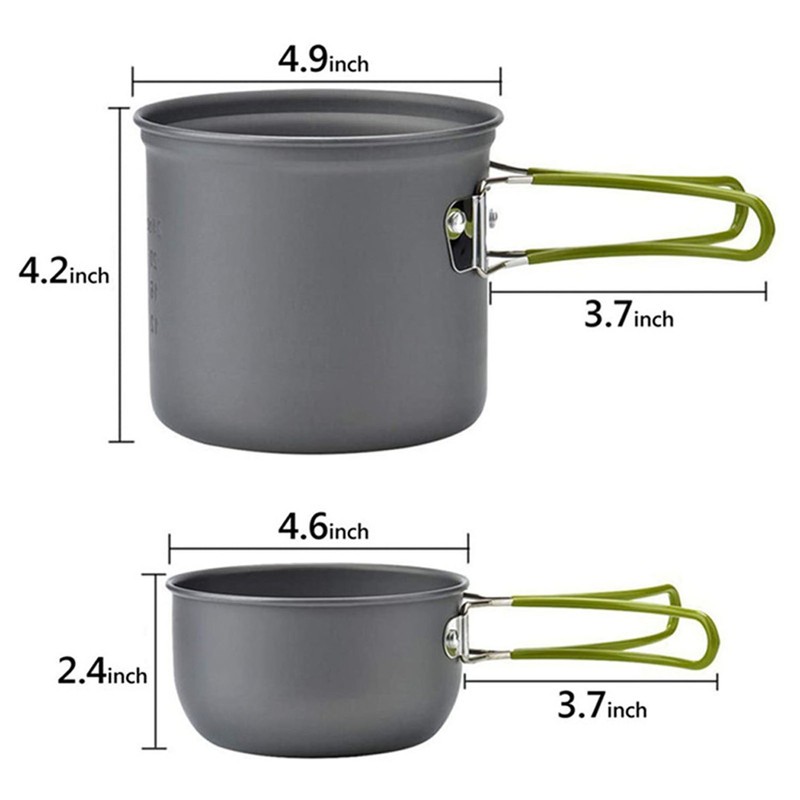 Camping Hiking Cookware Set Outdoor Portable Picnic Cookware Kit Alumina