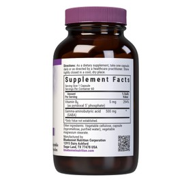 BlueBonnet Nutrition GABA 500mg, for Stress Relief*, Supports Relaxation*, Kosher, Vegan, Gluten-Free, Soy-Free, Non-GMO, 60 Vegetable Capsules, 60 Servings
