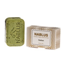 Nablus Soap Natural Olive Oil Soap, Sage, Handmade and Palm Oil Free, 100 g
