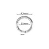 Changyeah 45mm Round Carabiners Pack of 15 Silver Classic Untreated