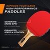 PRO-SPIN Ping Pong Paddles - High-Performance Set with Premium Table