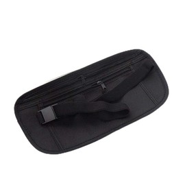 Travel Money Belt, Hidden Wallet, Passport Money Belt Bag, Slim, Secret Security Travel Bag, Chest Pocket, Secure Holder Passport, Black, 26 x 13 x 0.4 cm