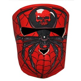 New Half Face Motorcycle Snowmobile Snowboard Ski Balaclava Face Mask Red Spider Skull