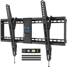MOUNTUP UL Listed TV Wall Mount, Tilting TV Mount Bracket for Most 37-82 Inch Flat Screen/Curved Low Profile Wall Mount Saving Space Max VESA 600x400mm Hold up to 99 lbs Fit 16" 18" 24" Stud MU0008