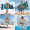 Extra Large Cute Blue Stripe Beach Towels Set of 2