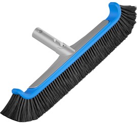 TidyMister Pool Brush 17.5'' Heavy Duty Swimming Pool Brushes for Cleaning Pool Walls & Tiles & Floors & Corners Scrub Brush Head Reinforced Aluminum Back (Pole Not Included)