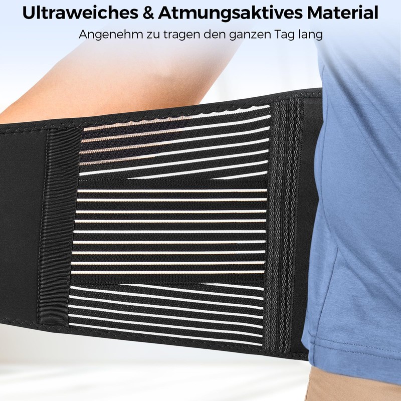 Strong Support Back Support, Breathable Disc Belt with 6 Metal