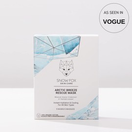 Arctic Breeze Rescue Mask – 5 Pack Peppermint Oil Aloe Vera and Seaweed Extract, Hydrates Soothes Skin Irritations such as Redness Enlarged Pores Inflammation Break Outs After-Sun Fatigue