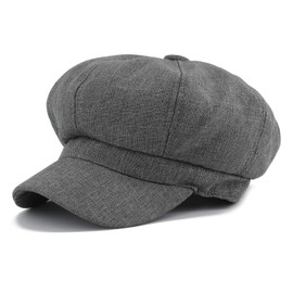 Gisdanchz Cabbie Newsboy Hat Women Cabby Newsboy Cap for Women Fashion Ladies Hats Visor Beret Womens Cabbie Paperboy Hat Women Painters Hat Gray.