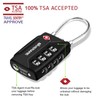 2 Pack TSA Approved Travel Luggage Locks, 4-Digit Metal Cable