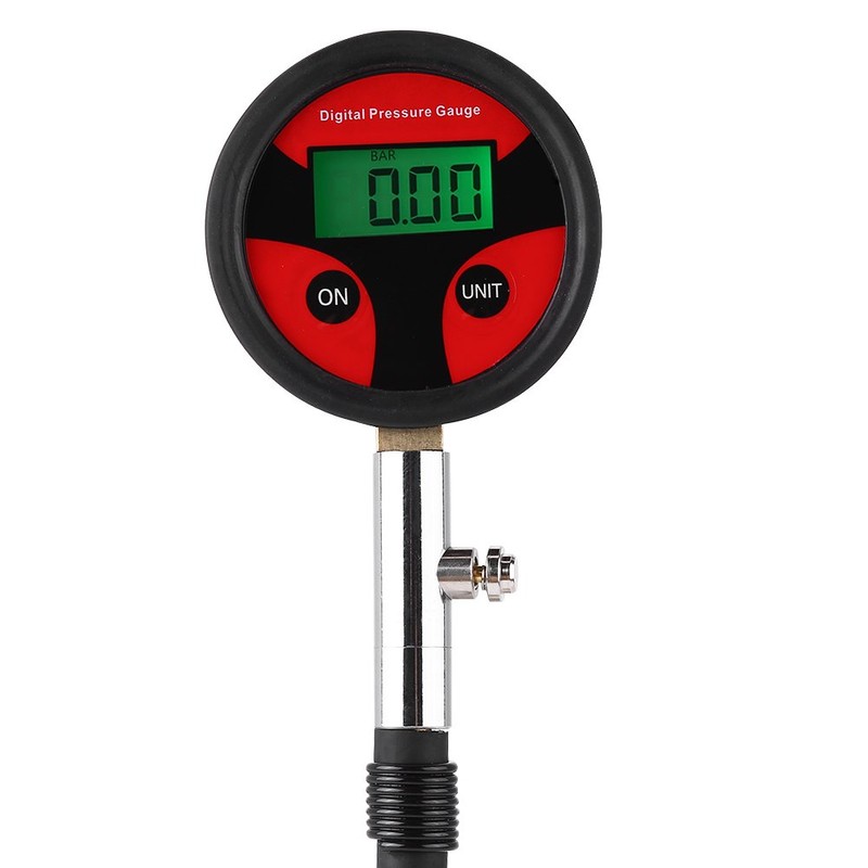Car Motorcycle Bicycle Truck Tyre LCD Digital Pressure Gauge with