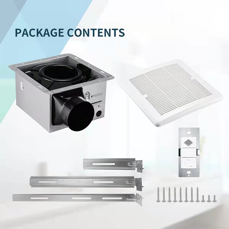 Tech Drive Super Quiet 110 CFM, 1.2 Sone Bathroom Ventilation