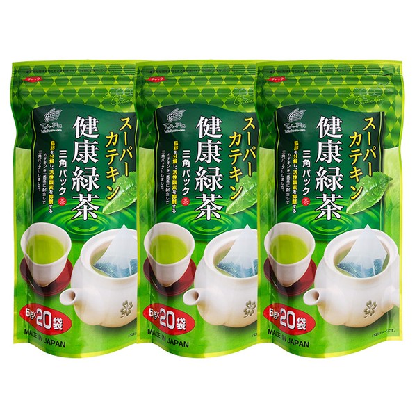 REIKA JAPAN Super catekin health green tea 20P 3 bag set