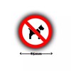 6 Pack No Dogs Allowed Round Sticker Signs - 85mm